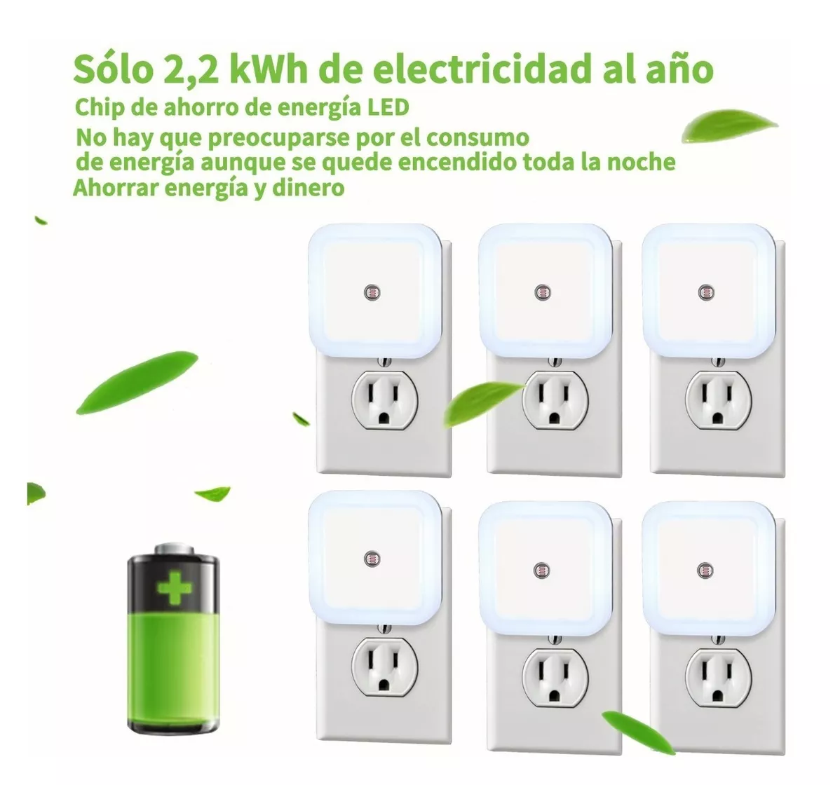 Foto 4 pulgar | Luz Led Inteligente Belug con Sensor 6 Uds