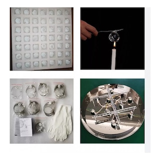 Foto 7 | Lámpara Colgante De Cristal En Espiral, Estilo Moderno, 4 Led, G10, 5 W - Venta Internacional.