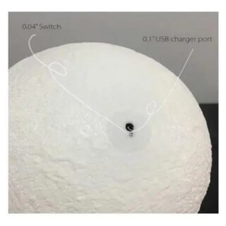 Foto 4 | Lámpara de Mesa Mydethun Moon Shape con Tecnología de Impresión 3D - Venta Internacional