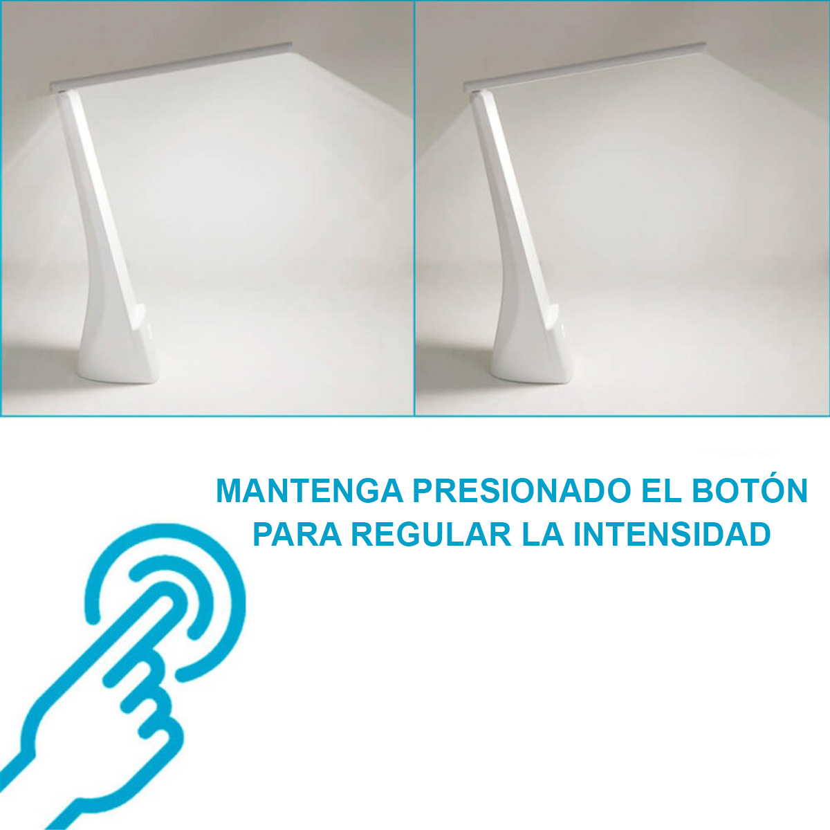 Foto 6 pulgar | Lámpara De Escritorio Led Con Control Táctil Soporte Celular Recargable Color Blanco