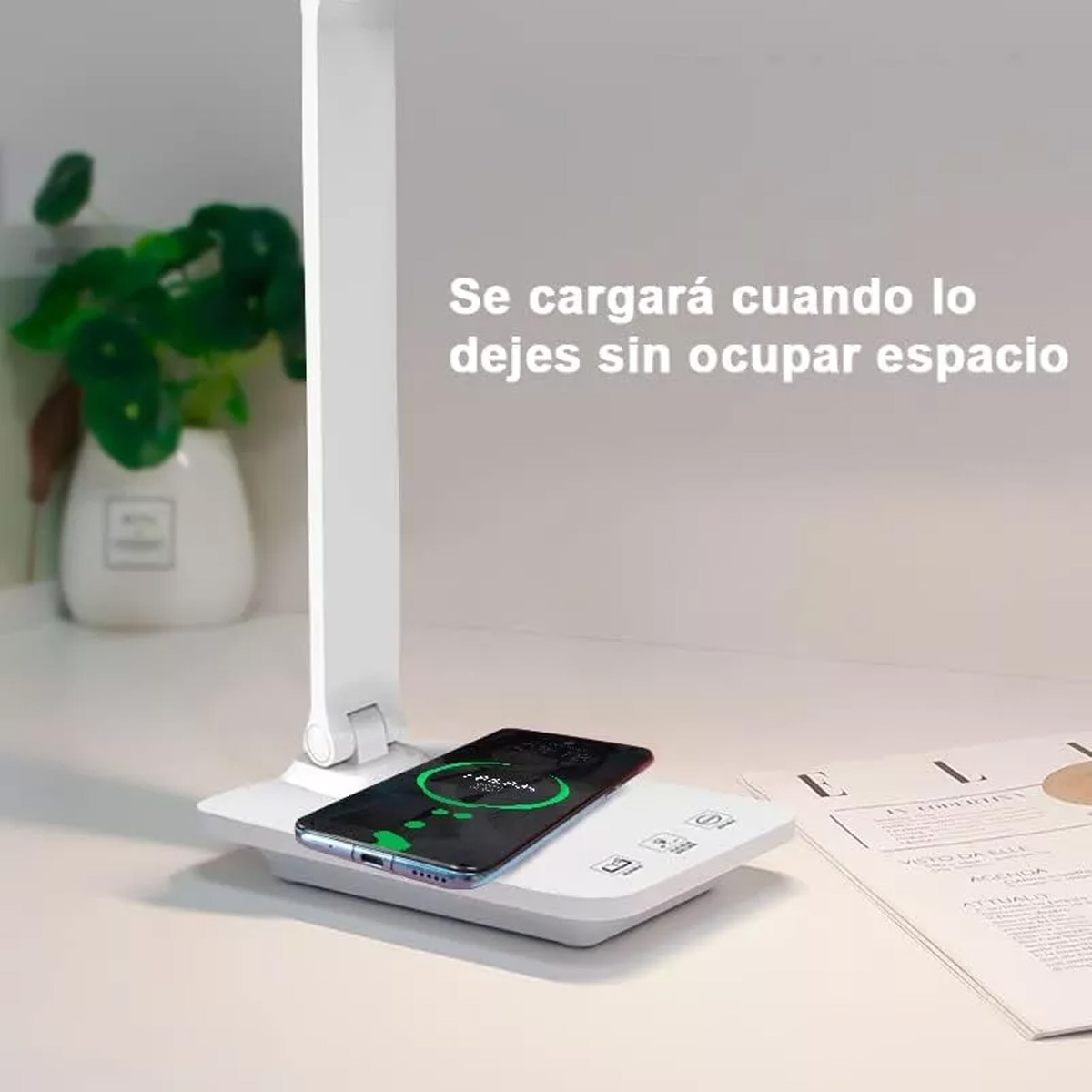 Foto 5 pulgar | Lámpara de Escritorio Led con Control Táctil Plegable Blanco