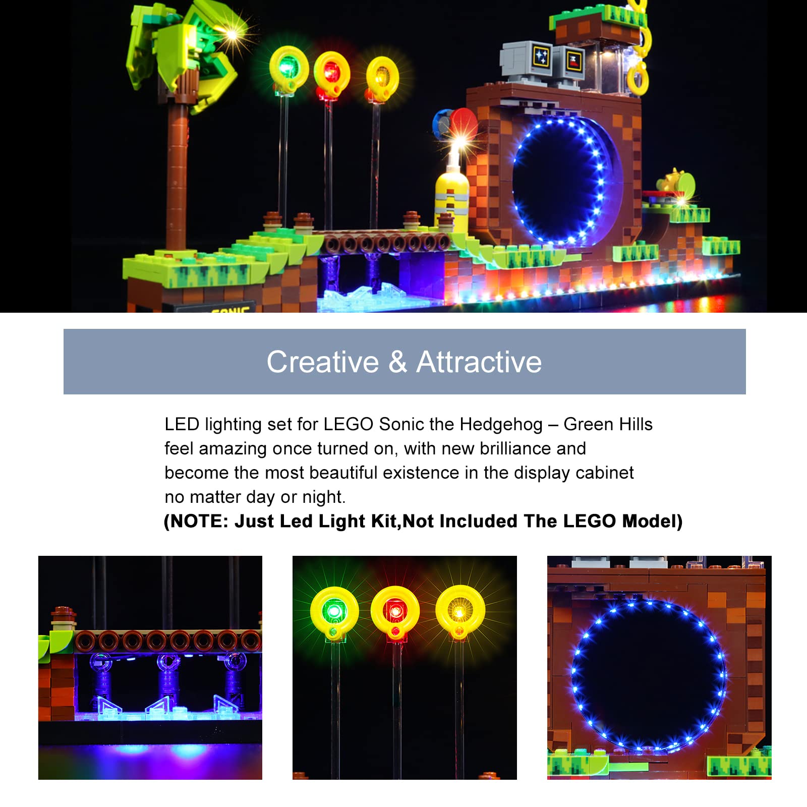 Foto 4 pulgar | Kit De Iluminación Led Brickbling Para Lego Sonic Green Hill Zone - Venta Internacional.