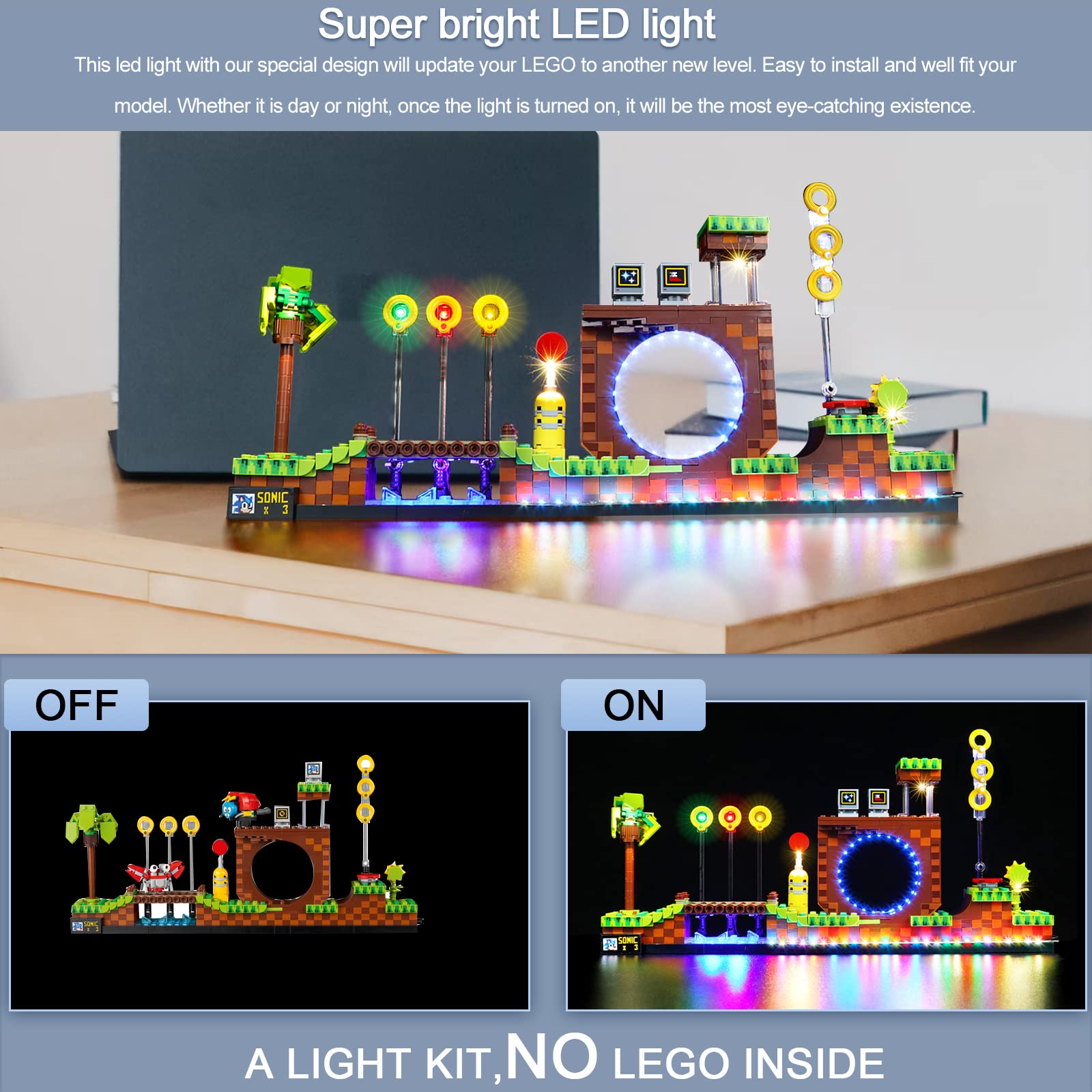 Foto 6 pulgar | Kit De Iluminación Led Brickbling Para Lego Sonic Green Hill Zone - Venta Internacional.