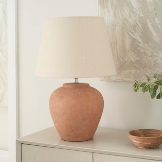 Foto 1 | Lámpara De Mesa Nourison, Maceta Rústica De Cerámica De Terracota, 20 Cm - Venta Internacional.