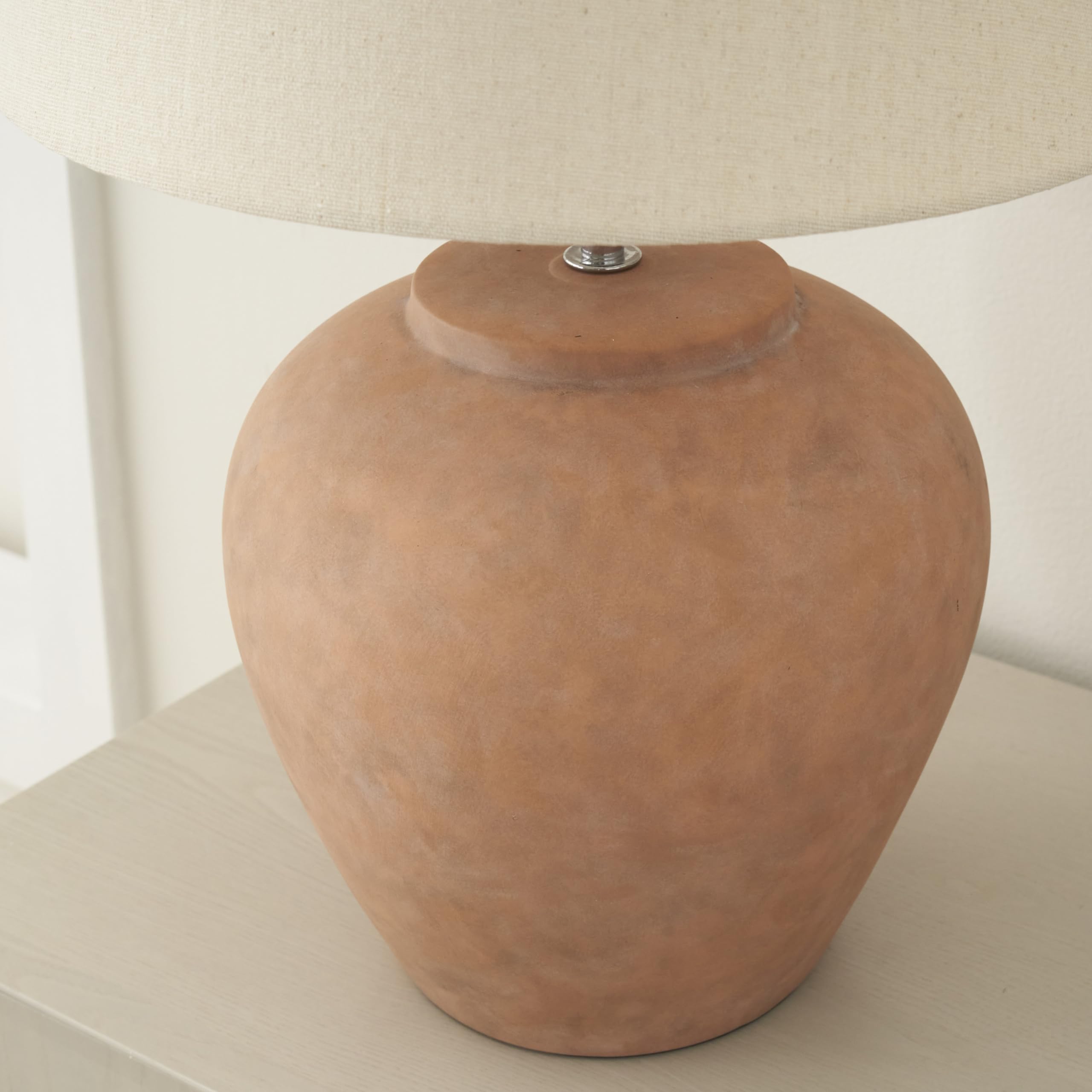 Foto 4 | Lámpara De Mesa Nourison, Maceta Rústica De Cerámica De Terracota, 20 Cm - Venta Internacional.