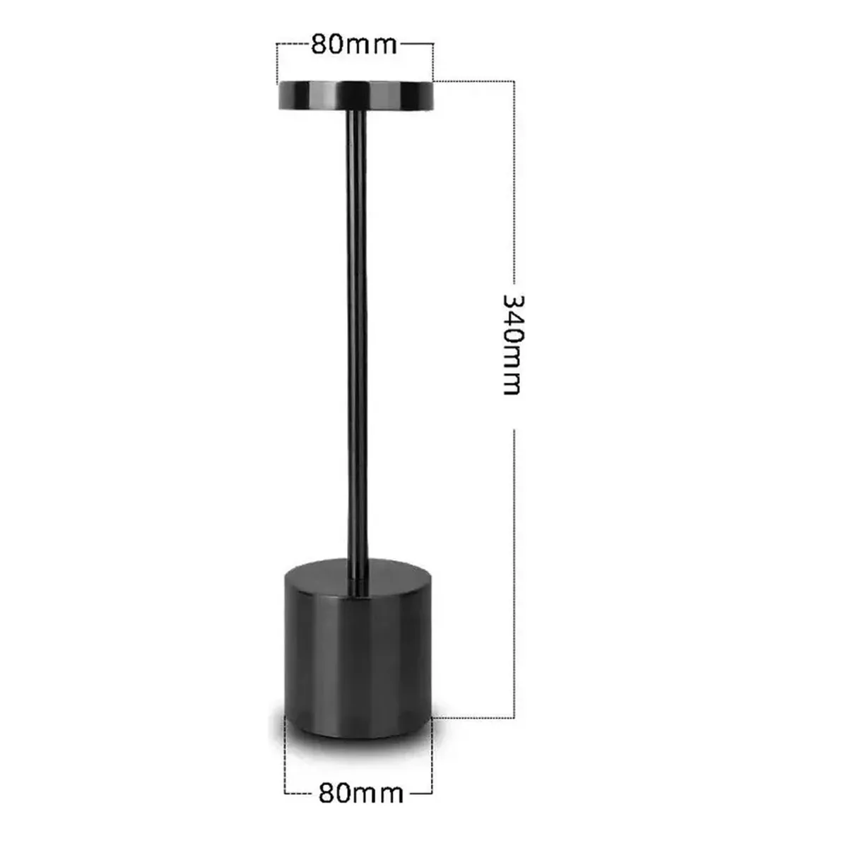 Foto 2 | Lámpara De Mesa Recargable, Lámpara Inalámbrica Eo Safe Imports Esi-16227 Negro