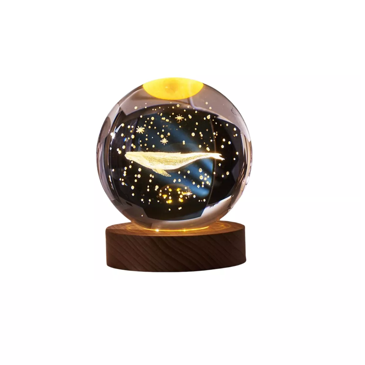 Foto 1 | 3d Bola De Cristal Lamparas De Escritorio Estructura Ballena Eo Safe Imports Esi-17407 Multicolor