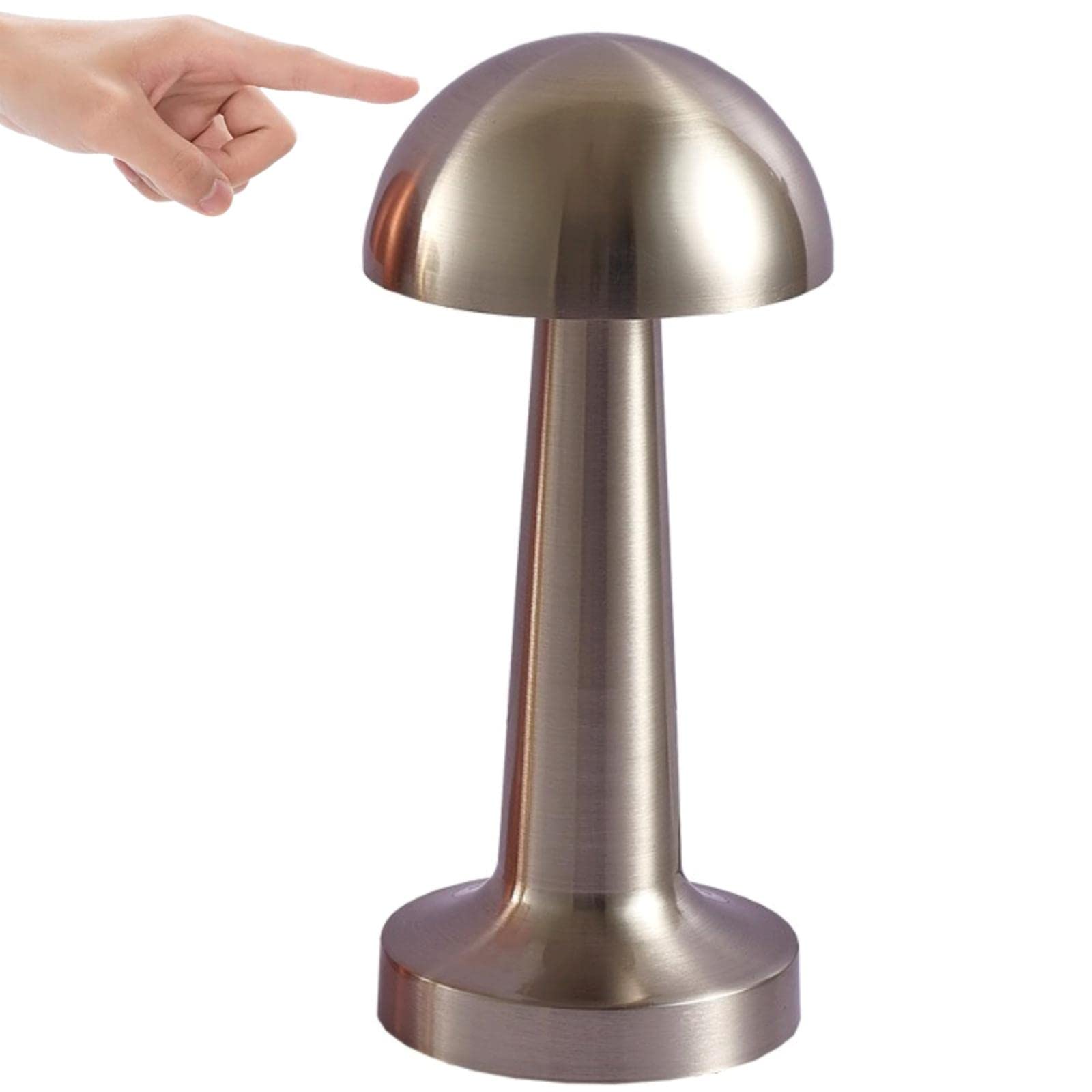 Foto 2 pulgar | Lámpara de Mesa Bedside Touch Inalámbrica Recargable Led Plateada - Venta Internacional