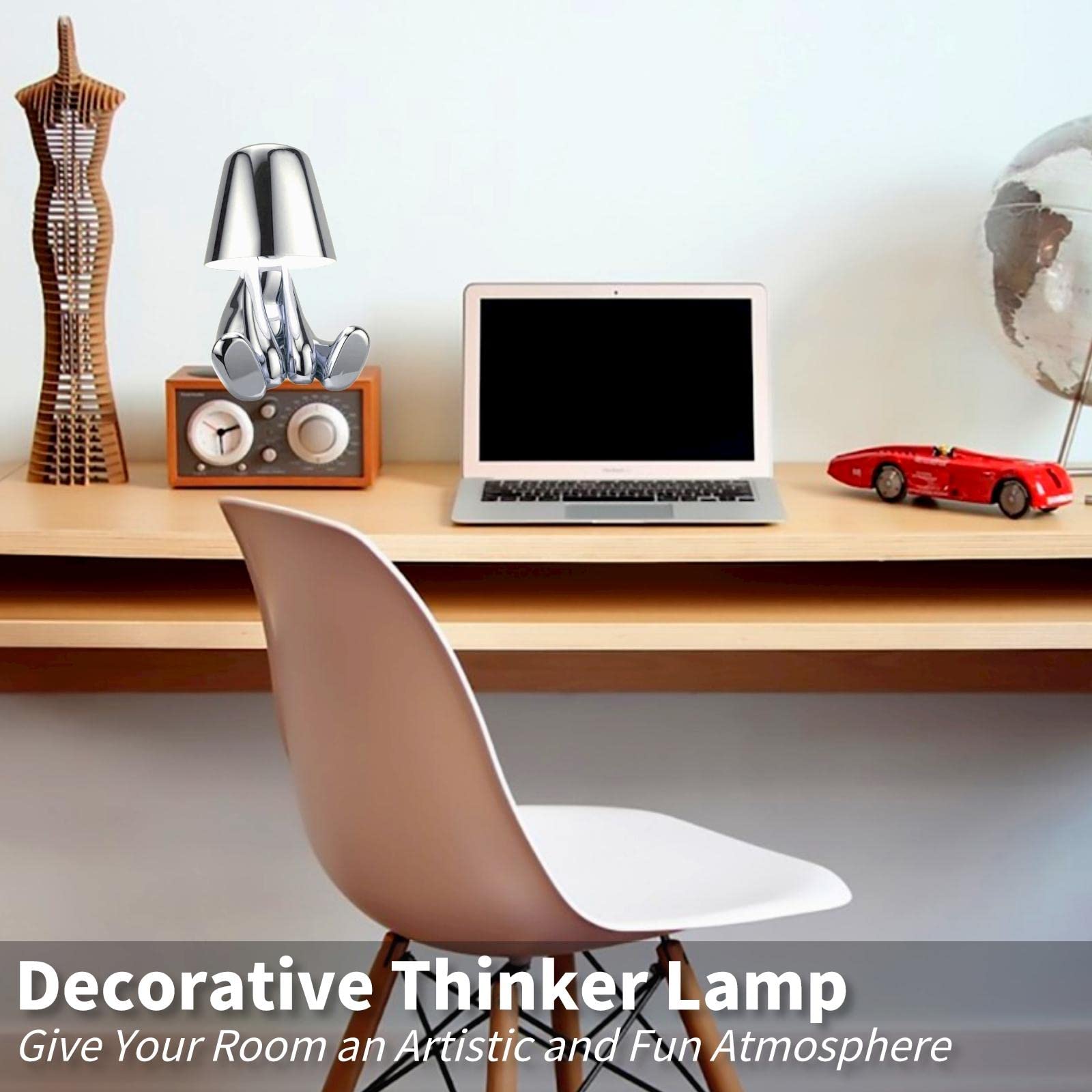 Foto 8 pulgar | Lámpara De Mesa Gzkpl Colección Thinker Lamps Mr. What Gold - Venta Internacional.
