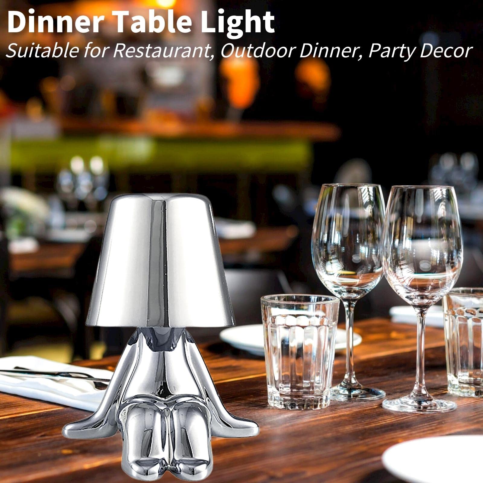 Foto 4 | Lámpara De Mesa Gzkpl Colección Thinker Lamps Mr. When Gold - Venta Internacional.