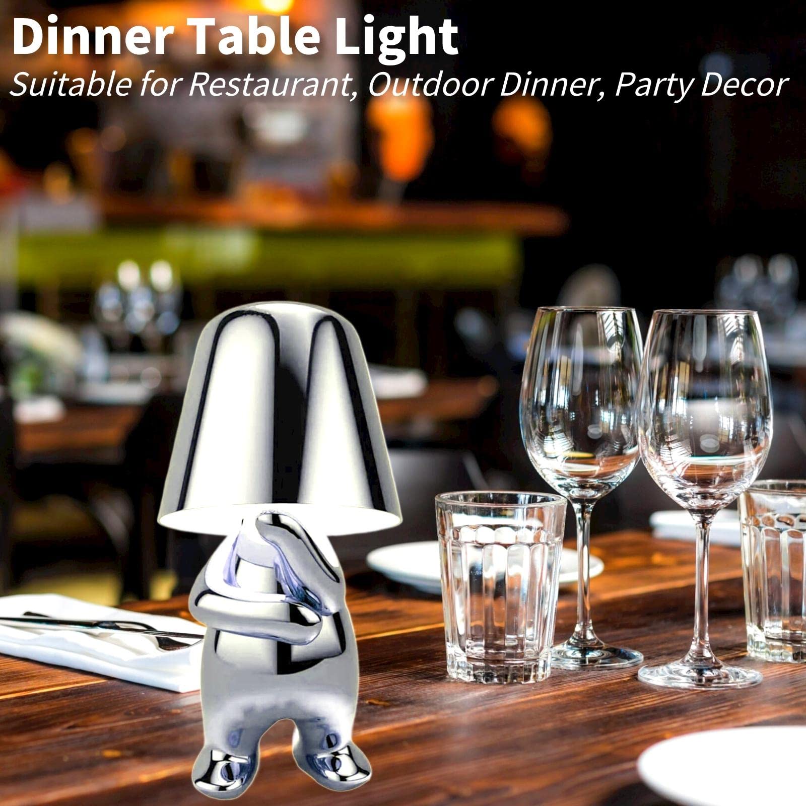 Foto 4 | Lámpara De Mesa Gzkpl Colección Thinker Lamps Mr. Why Led Gold - Venta Internacional.