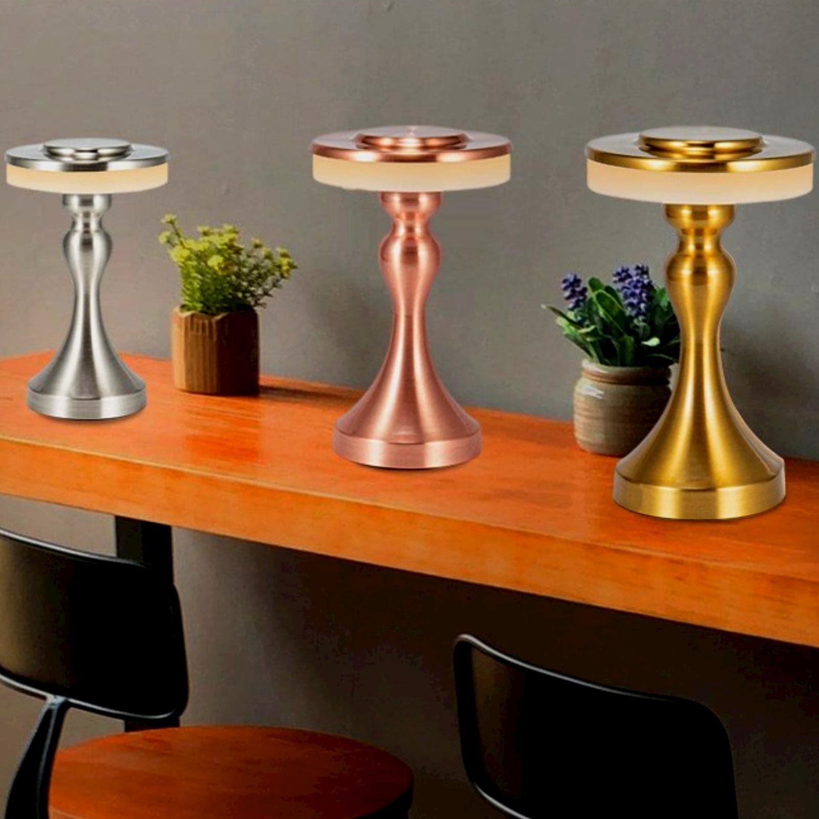 Foto 8 pulgar | Lámpara De Mesa Gzkpl, Mesita De Noche Inalámbrica, Led Regulable, Oro Rosa - Venta Internacional.