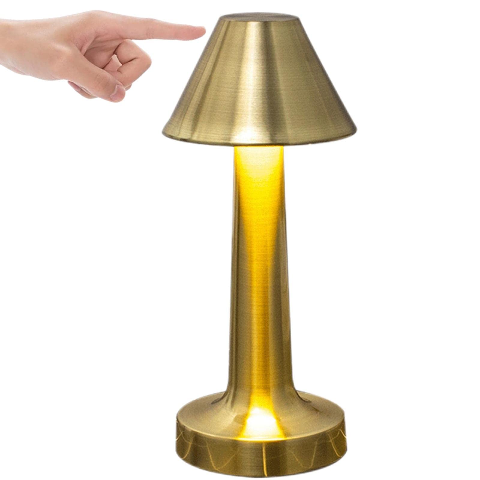 Foto 2 pulgar | Lámpara De Escritorio Touch Led Recargable Inalámbrica Dorada - Venta Internacional.
