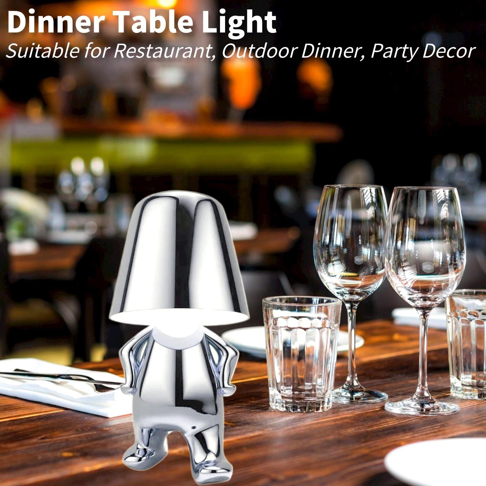 Foto 4 | Lámpara De Mesa Gzkpl Colección Thinker Lamps Mr. Who Led Gold - Venta Internacional.