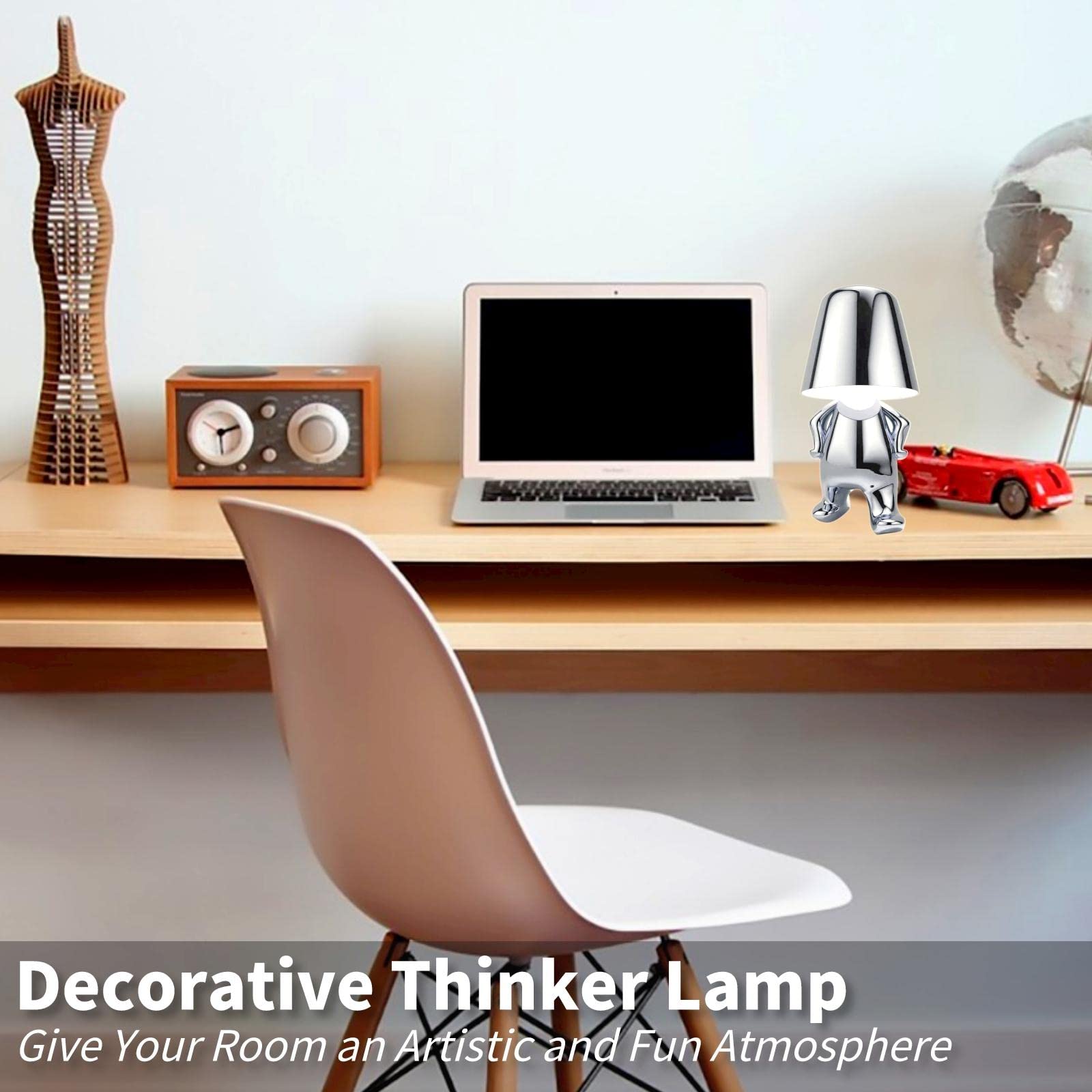 Foto 8 pulgar | Lámpara De Mesa Gzkpl Colección Thinker Lamps Mr. Who Led Gold - Venta Internacional.