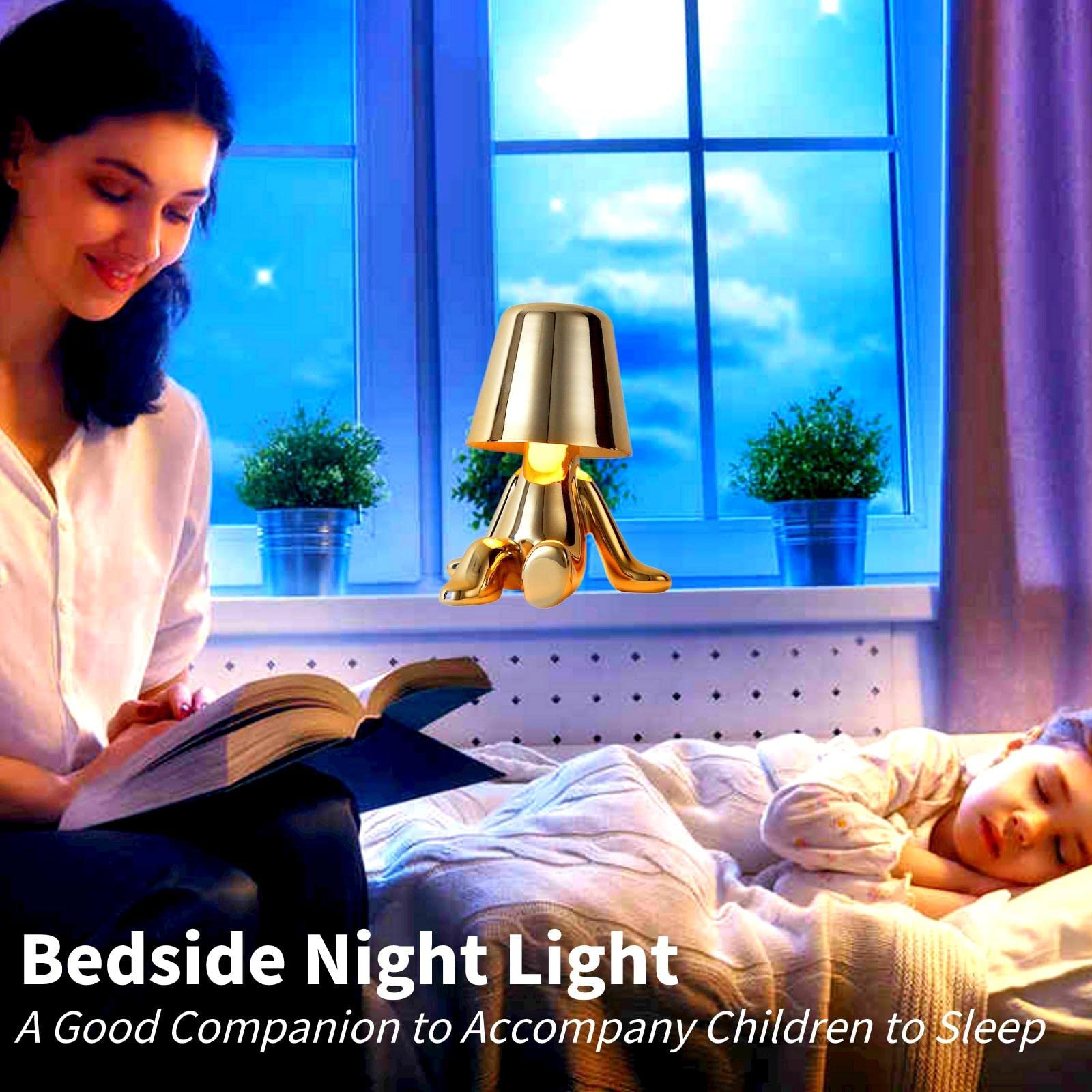 Foto 5 pulgar | Lámpara De Mesa Gzkpl Thinker Collection Cordless Gold Led - Venta Internacional.