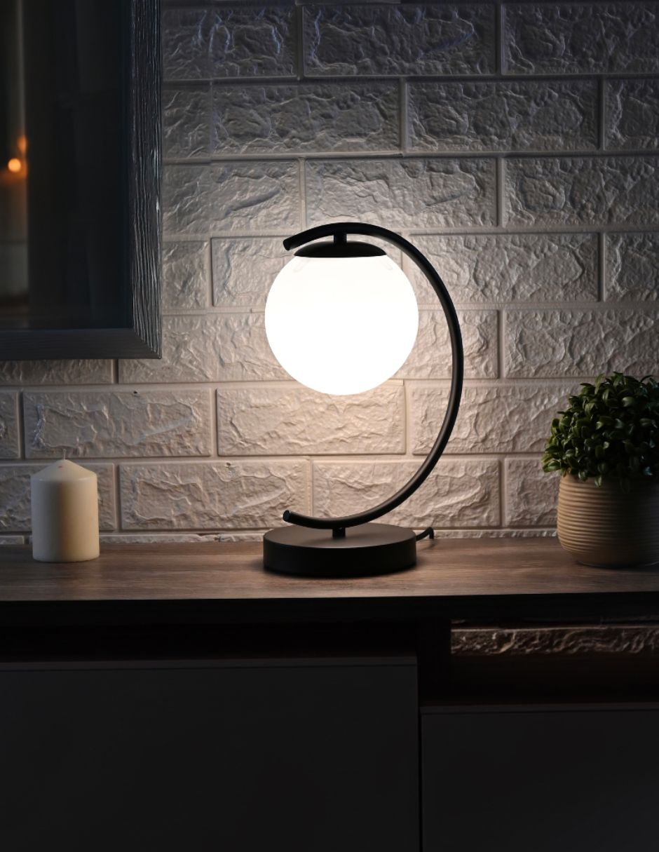 Foto 2 | Lámpara de Escritorio LED Aluminio Negro