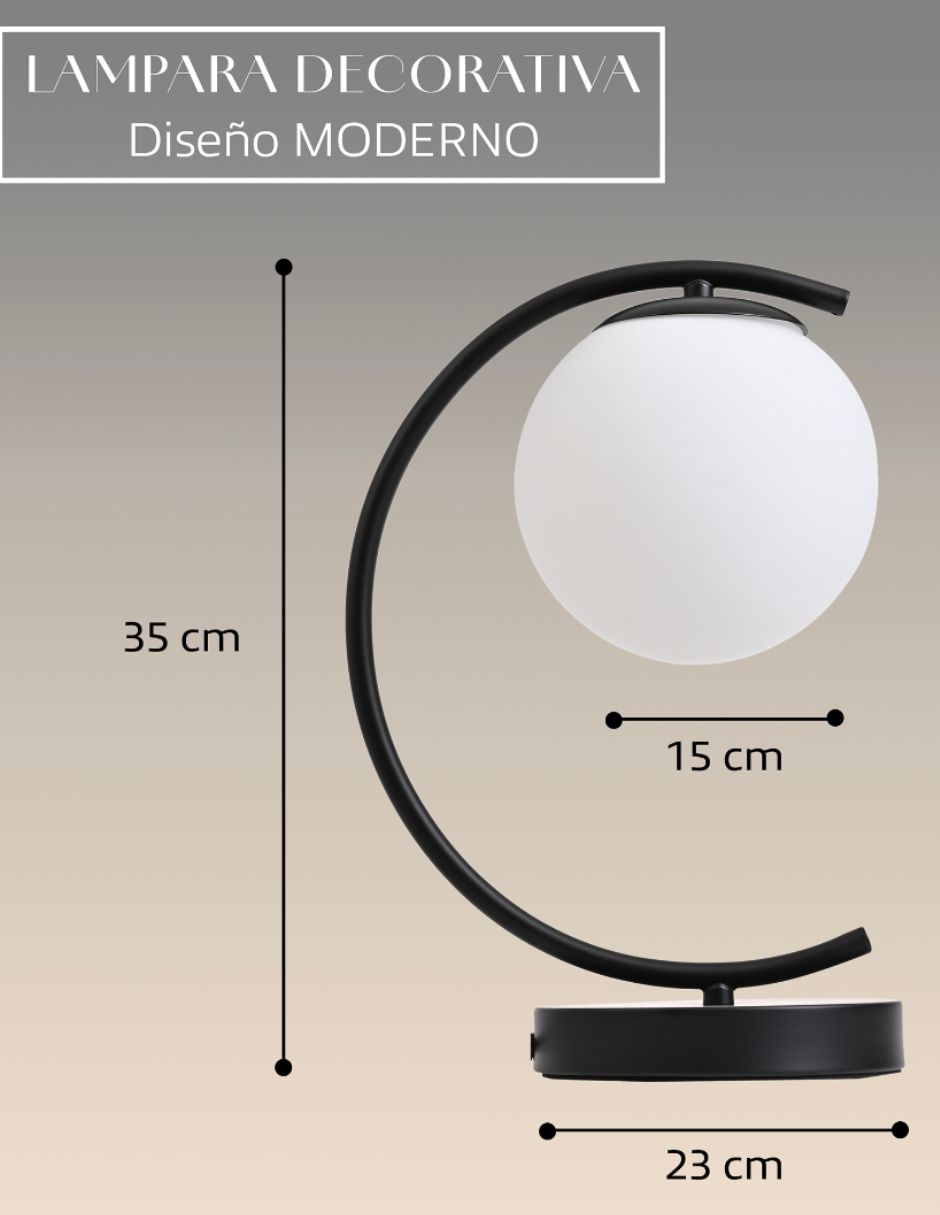 Foto 4 pulgar | Lámpara de Escritorio LED Aluminio Negro