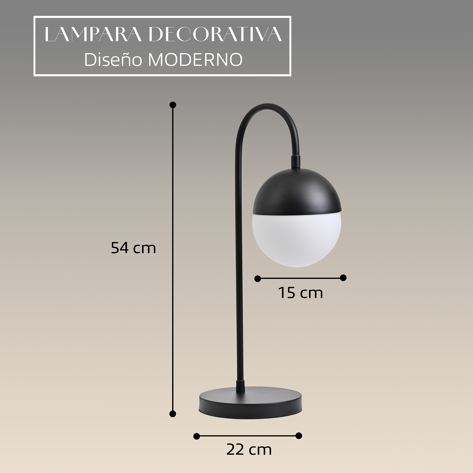 Foto 3 pulgar | Lámpara de Buro LED de Aluminio Negro