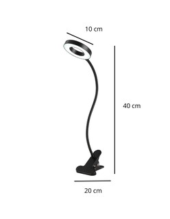 Foto 3 | Lámpara de Clip Iluminación Luz Vic Negro