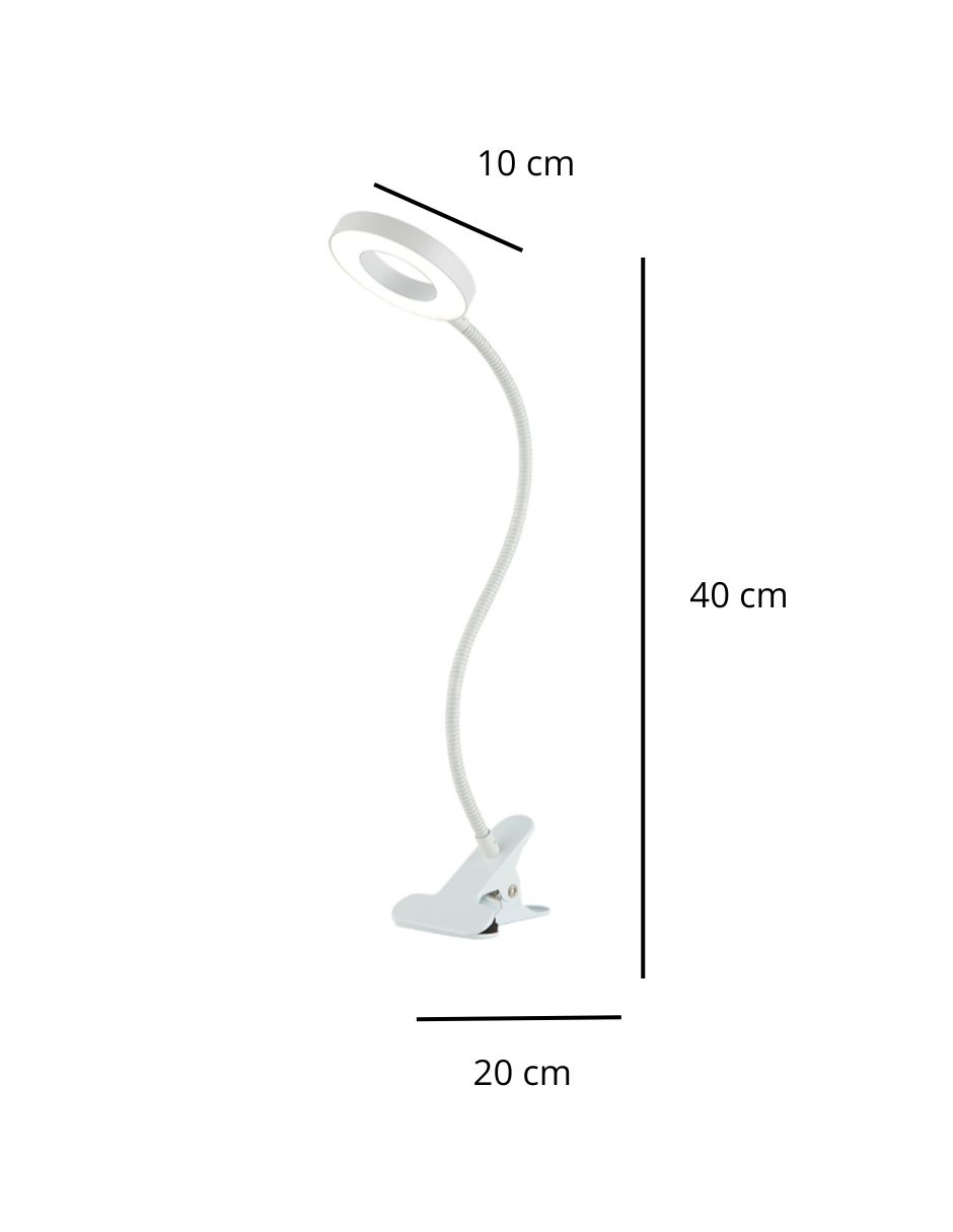 Foto 4 pulgar | Lámpara de Clip Iluminación Luz Vic Blanca
