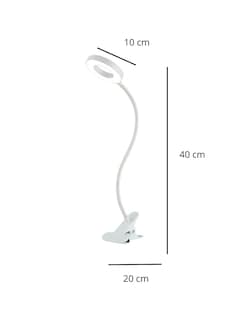Foto 3 | Lámpara de Clip Iluminación Luz Vic Blanca