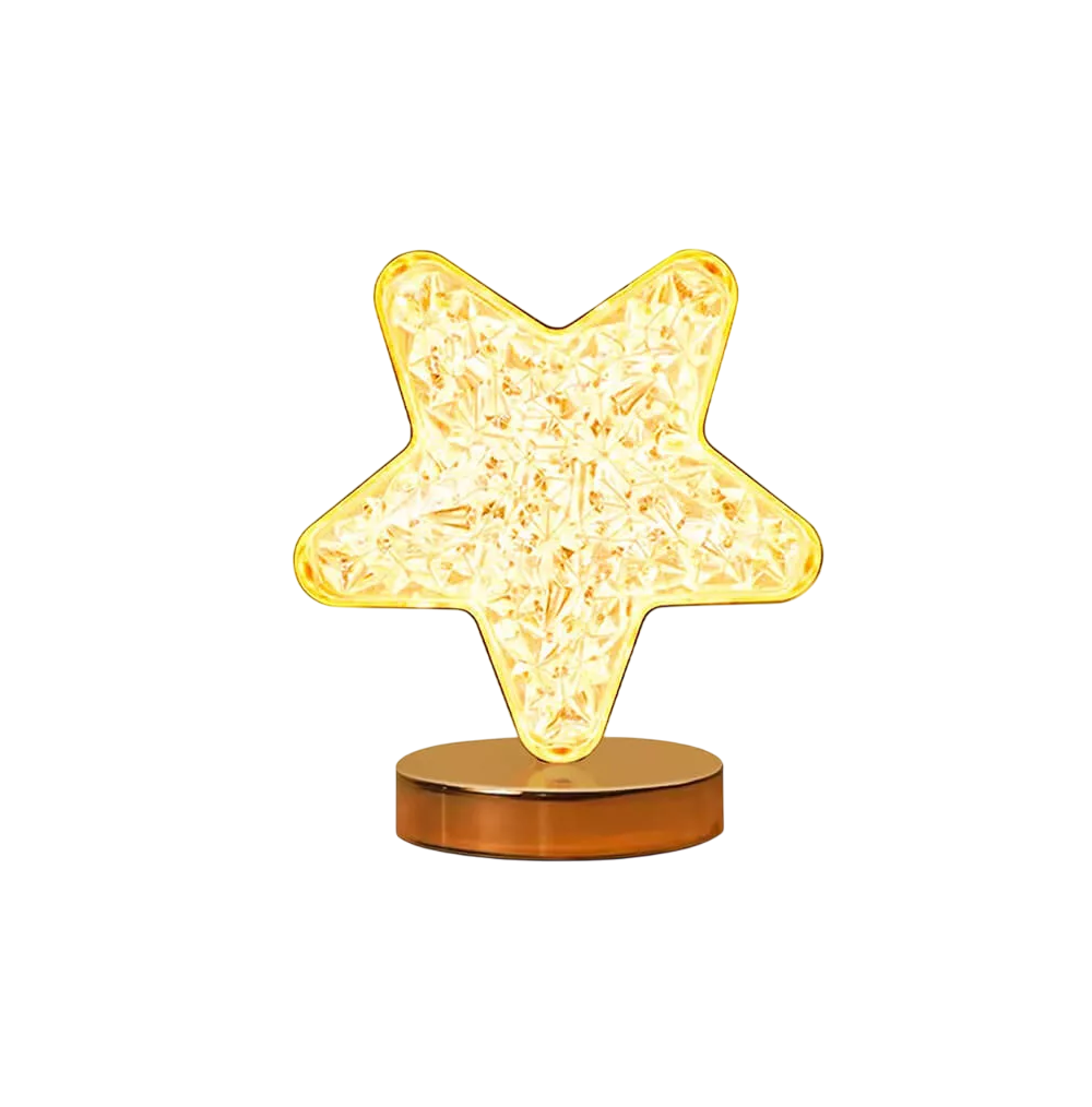 Foto 2 pulgar | Lampara Escritorio Led Cristal Estrella Blanca