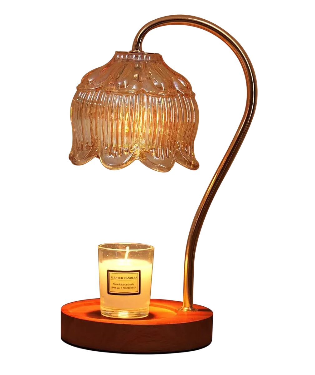 Lámpara de Escritorio para Velas Belug con Temporizador Blanco/Dorado