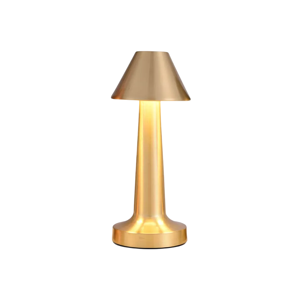 Foto 2 pulgar | Lámpara de Mesa Decoración Moderno 3 Colores Recargable Luz Led Dorado