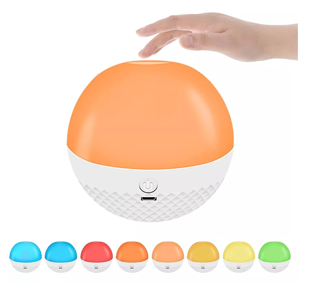 Foto 4 pulgar | Lampara De Noche Led Rgb Touch/control Recargable 2700k Blanco