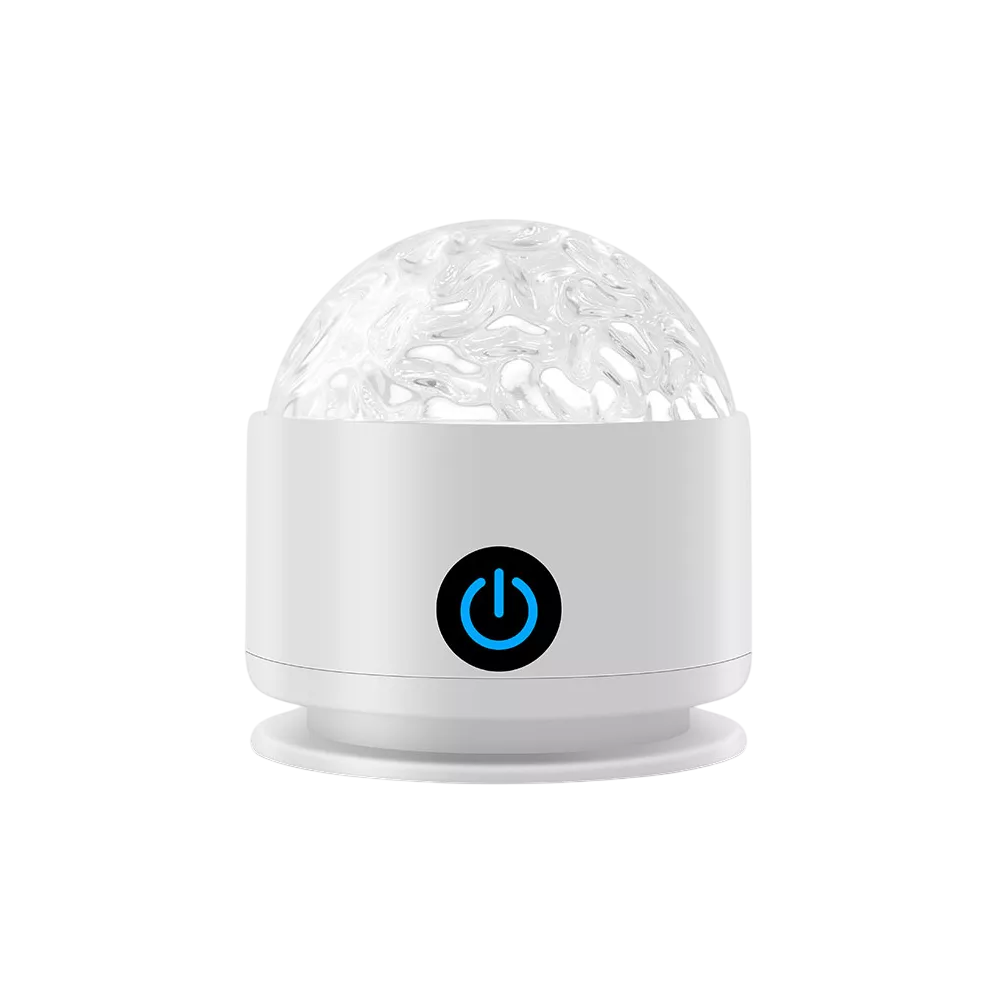 Foto 2 pulgar | Lámpara De Mesa De Cristal Ocean Wave Con Control Táctil Blanco