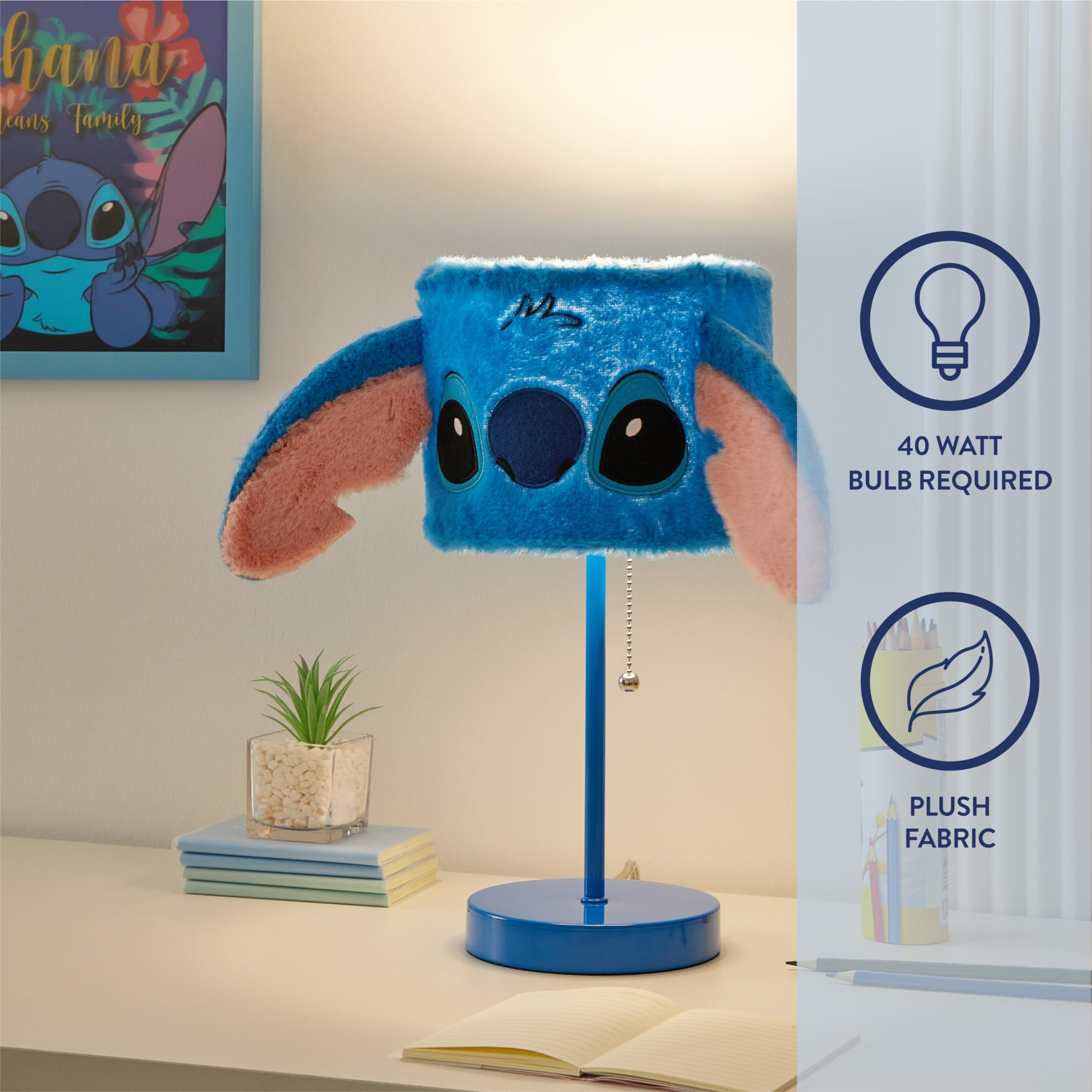 Foto 4 pulgar | Lámpara de Mesa Idea Nuova Disney Stitch de Felpa - Venta Internacional