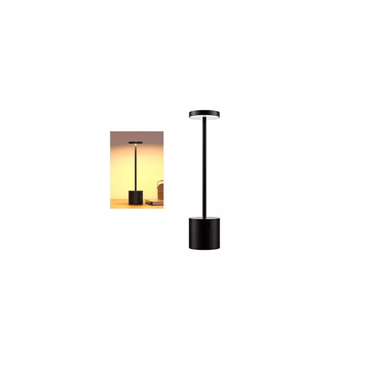 Foto 4 pulgar | Candelabro de Mesa Inalámbrico Led Metal USB Eo Safe Imports Esi-18177 Negro