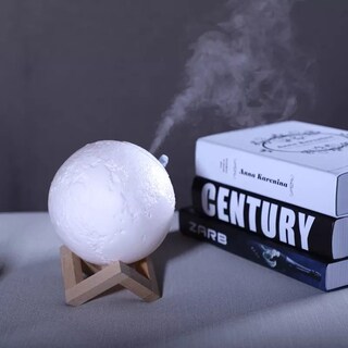 Foto 3 | Lampara En Forma De Luna Con Humificador 880 Ml Y Luz Led