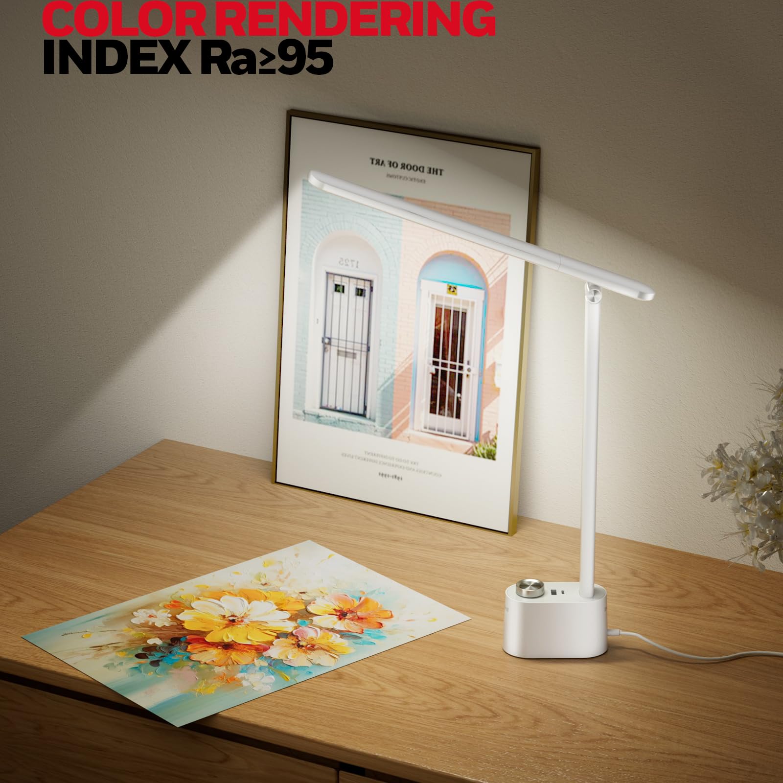 Foto 3 | Lámpara De Escritorio Honeywell H01 Pro Sunturalux™ Led Plegable Blanca - Venta Internacional.