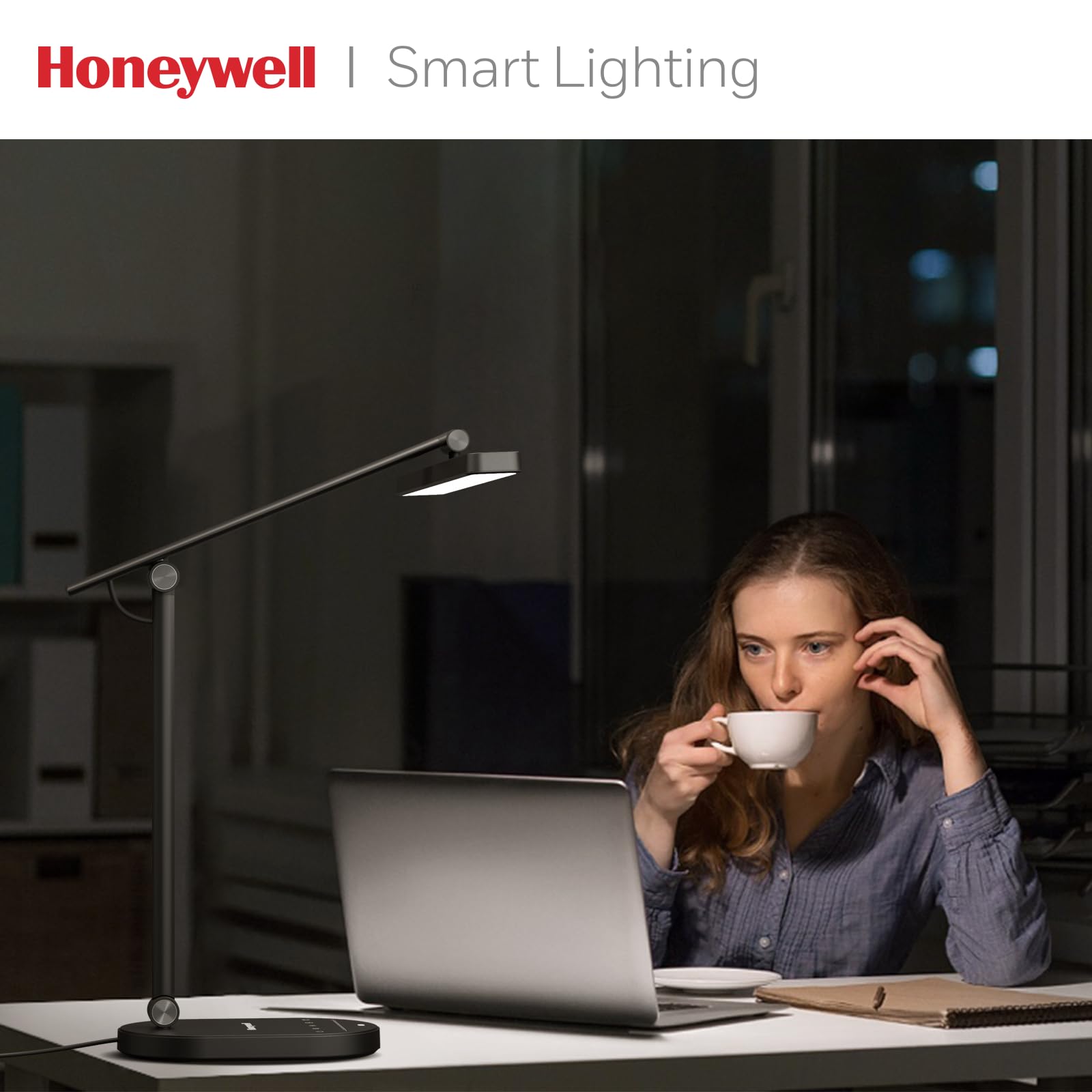 Foto 3 pulgar | Lámpara Led De Escritorio Honeywell H4 Sunturalux™ Eye-caring 14w Negra - Venta Internacional.