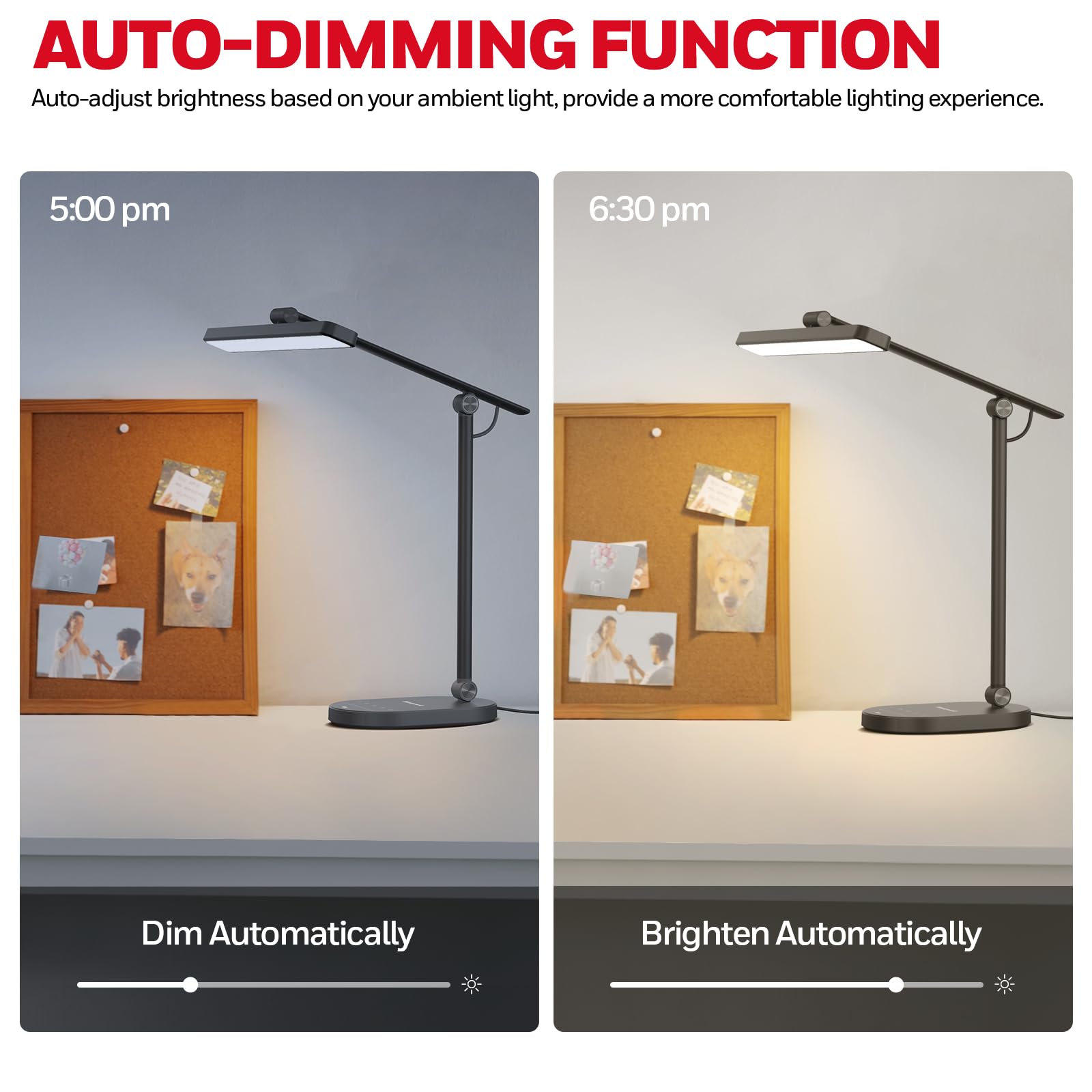 Foto 6 | Lámpara Led De Escritorio Honeywell H4 Sunturalux™ Eye-caring 14w Negra - Venta Internacional.