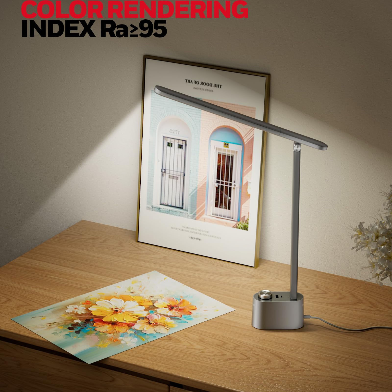 Foto 3 | Lámpara De Escritorio Honeywell H01 Pro Sunturalux™ Led Plegable Gris - Venta Internacional.