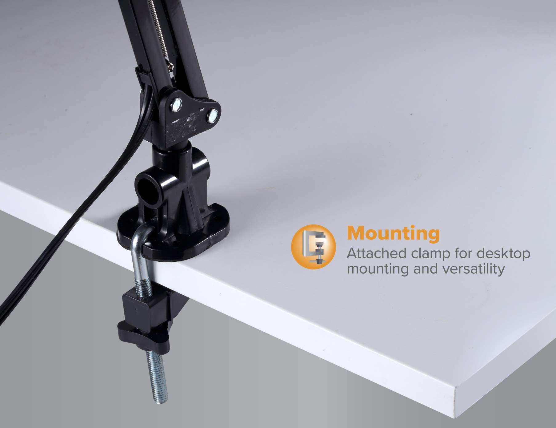Foto 4 | Lámpara De Escritorio Bostitch Office Vlf100 Led Con Brazo Oscilante Con Soporte De Pinza - Venta Internacional.