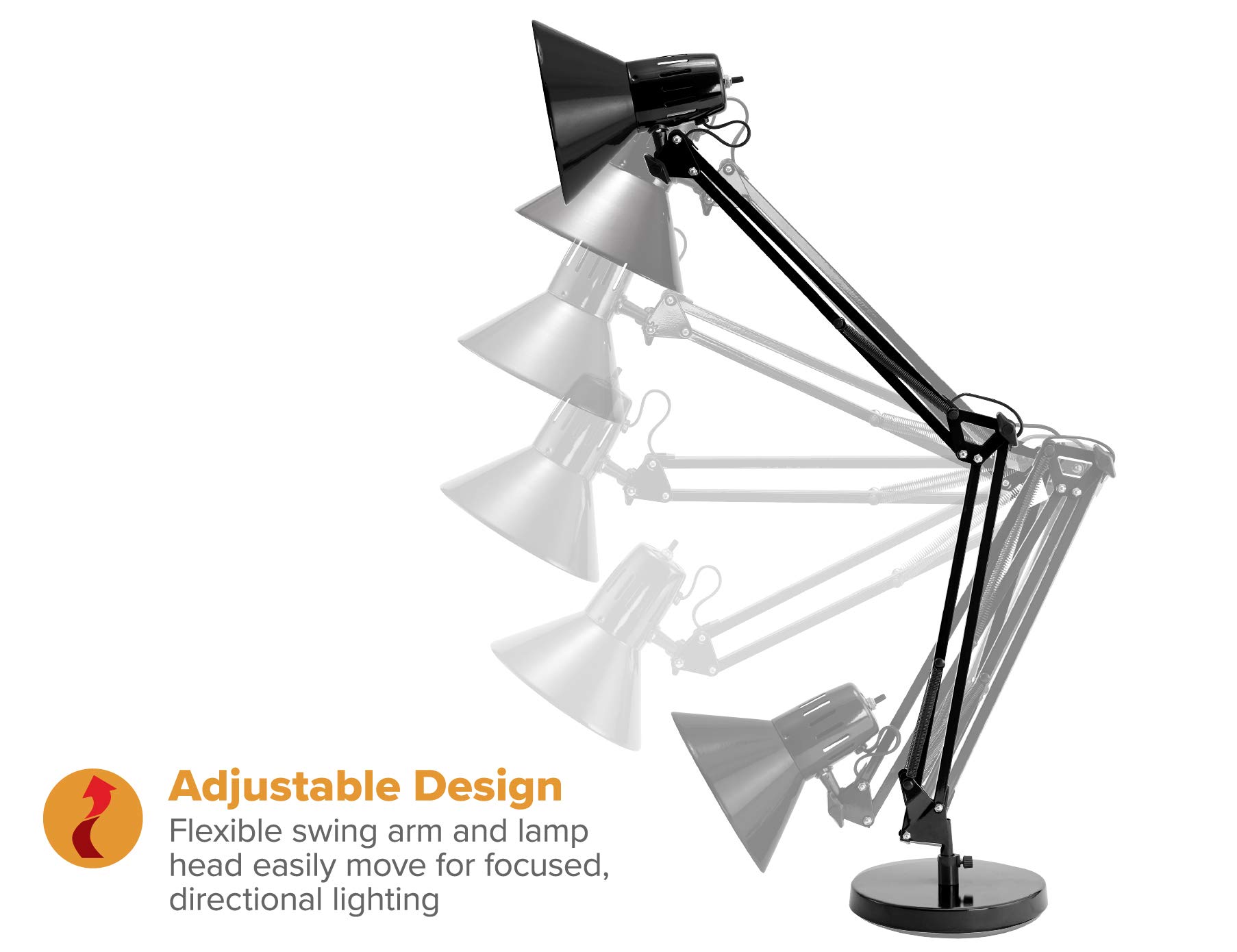 Foto 5 pulgar | Lámpara De Escritorio Bostitch Office Vlf100d Swing Arm Metal Black - Venta Internacional.