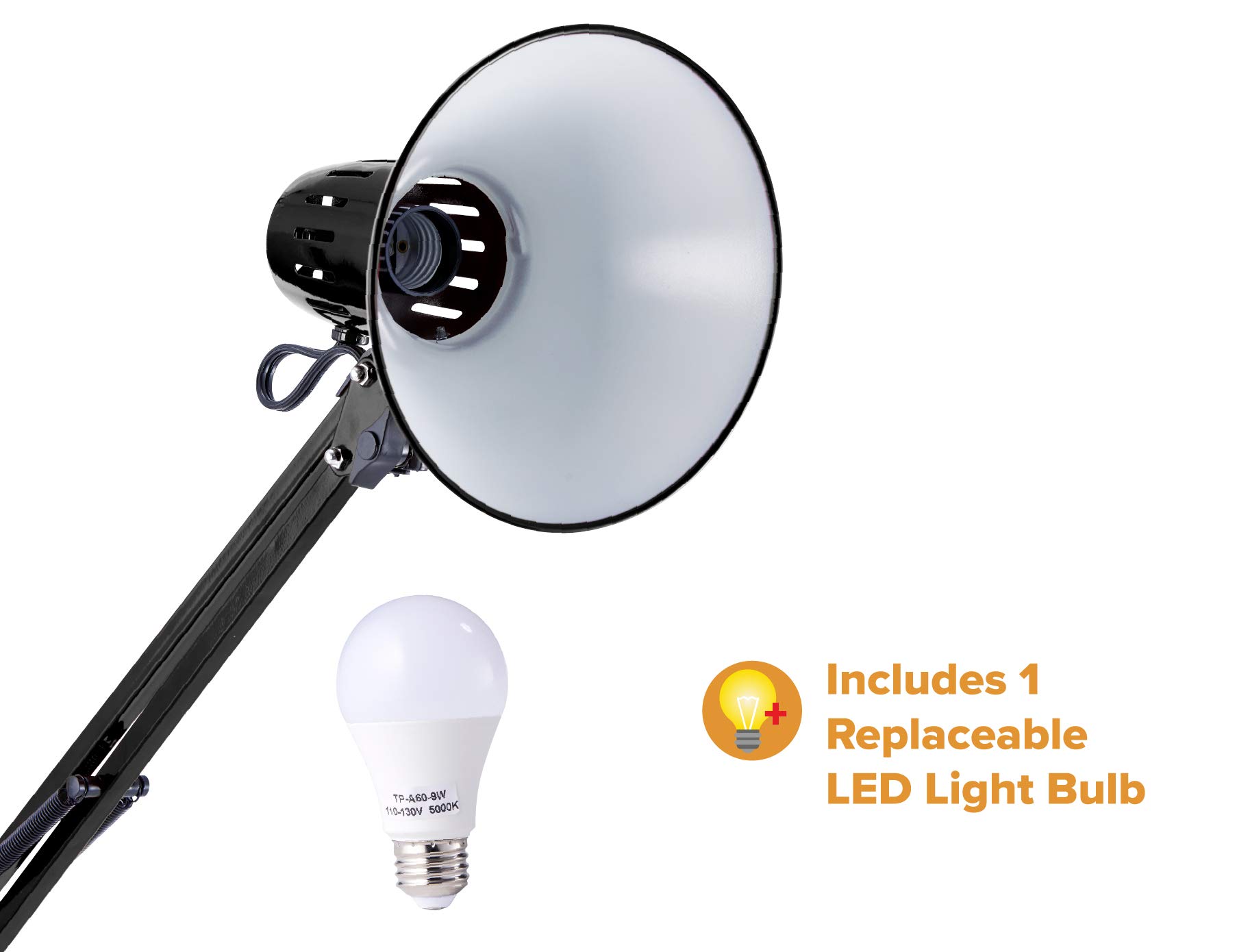 Foto 5 | Lámpara De Escritorio Bostitch Office Vlf100d Swing Arm Metal Black - Venta Internacional.