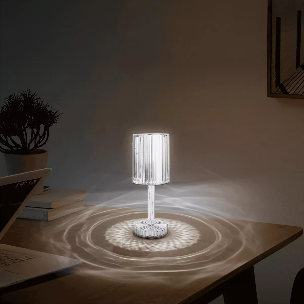 Foto 5 pulgar | Luz De Noche De Cristal 3d Recargable Por Usb Aigostar