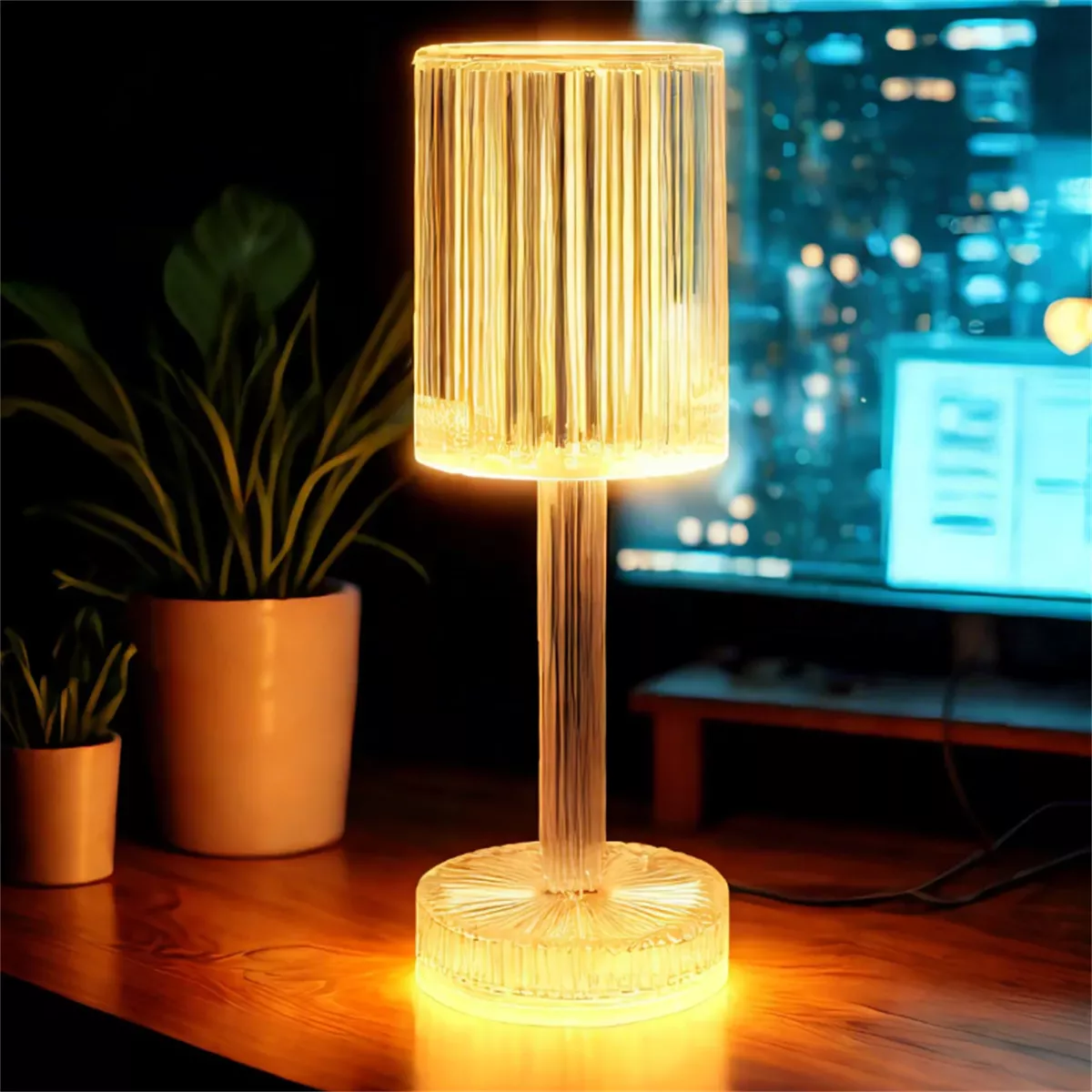 Foto 6 | Luz De Noche De Cristal 3d Recargable Por Usb Aigostar