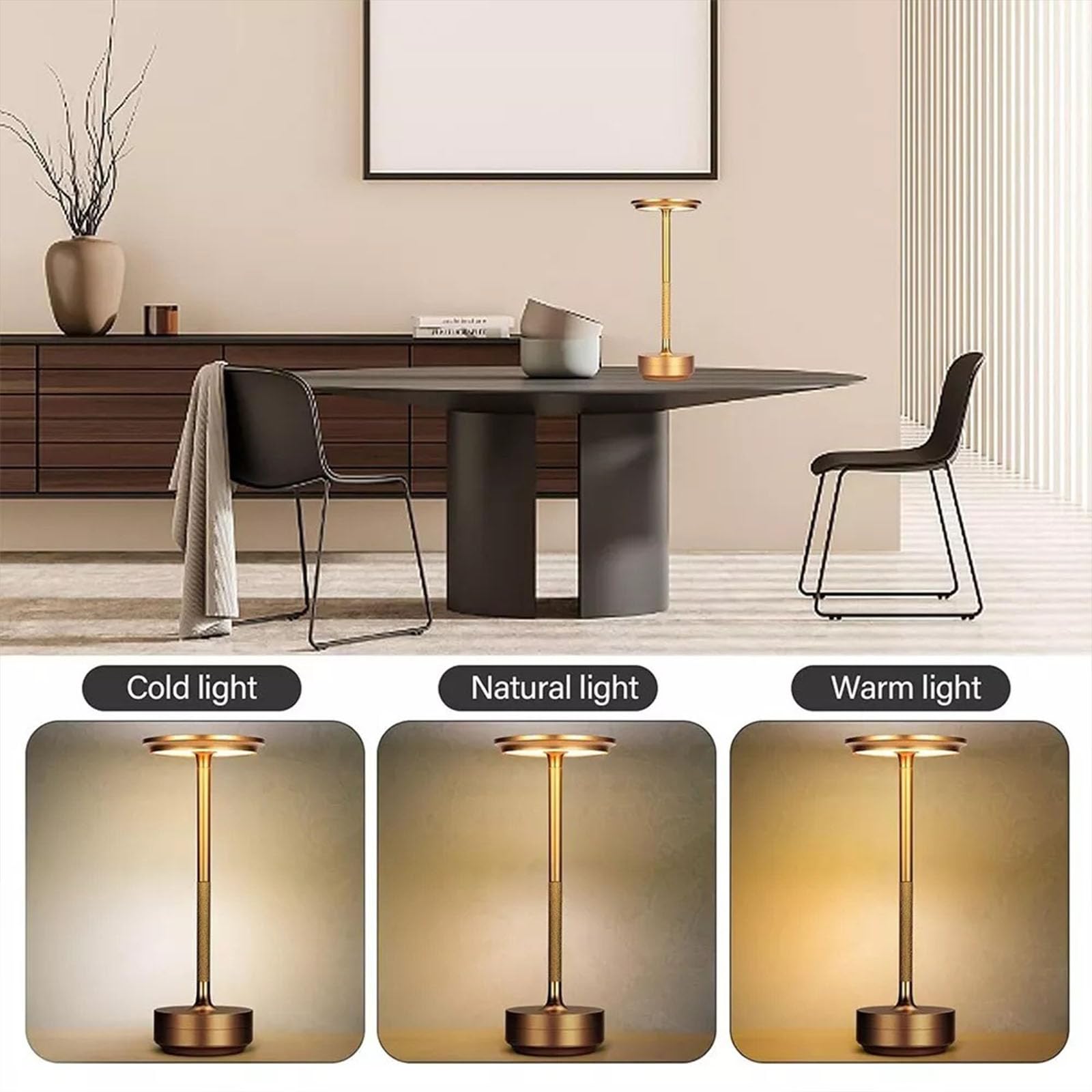 Foto 4 pulgar | Lámpara De Mesa Inalámbrica Sherum Ecolume Vueeze Yifare Gris Claro - Venta Internacional.