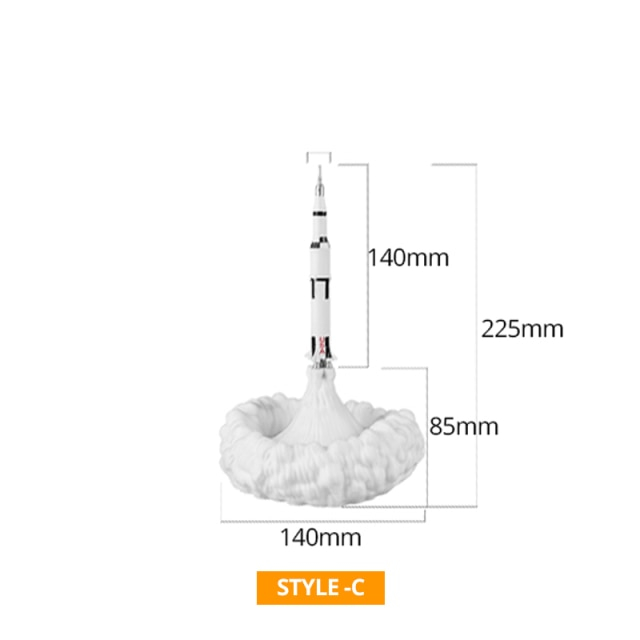 Foto 6 pulgar | Lámpara Lunar 3d Rocket Light Night Light Para Mesa De Estudio - Venta Internacional.