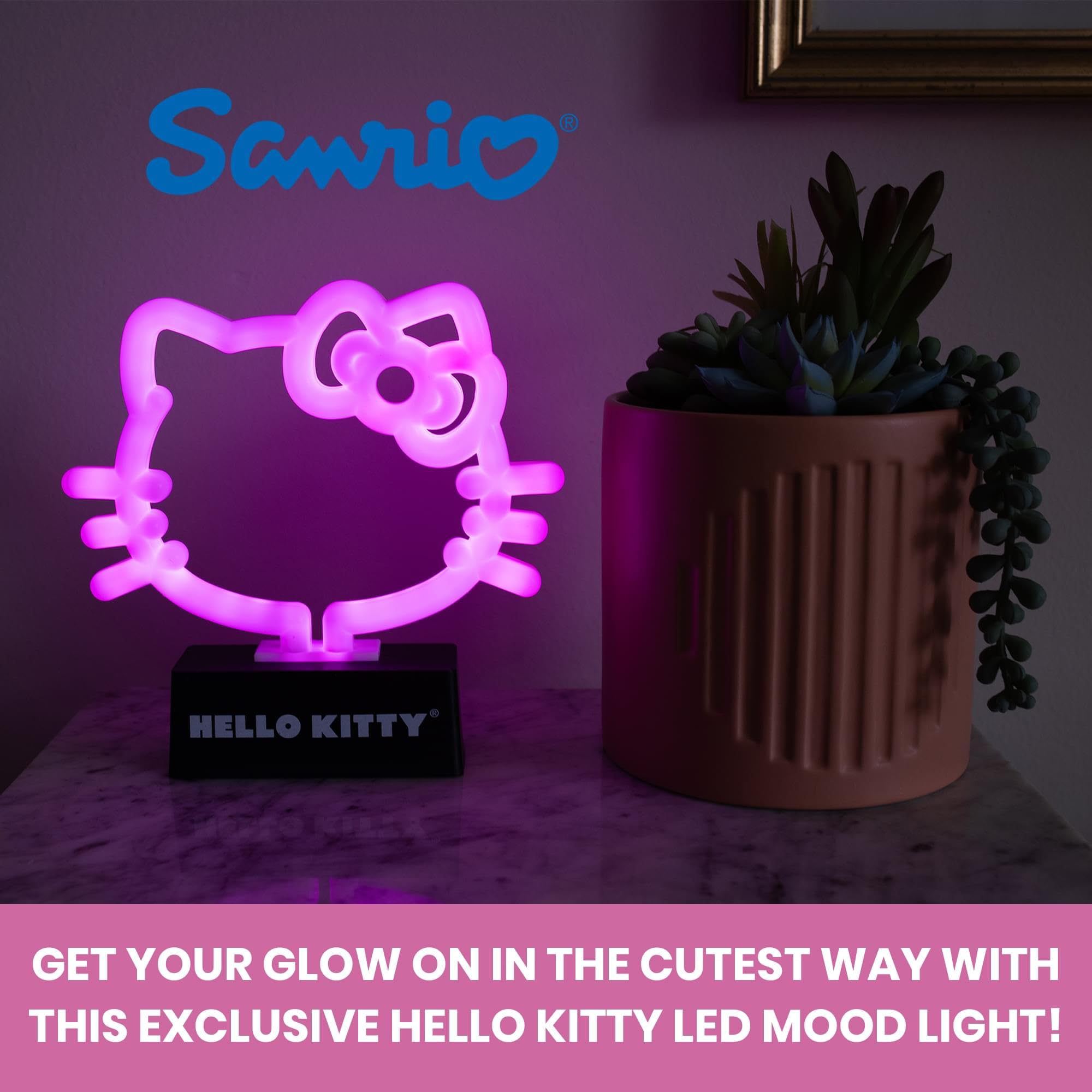 Foto 4 pulgar | Lámpara Led De Neón Plateada Buffalo Sanrio Hello Kitty Para Decoración De Habitación - Venta Internacional.