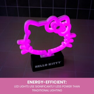 Foto 5 | Lámpara Led De Neón Plateada Buffalo Sanrio Hello Kitty Para Decoración De Habitación - Venta Internacional.