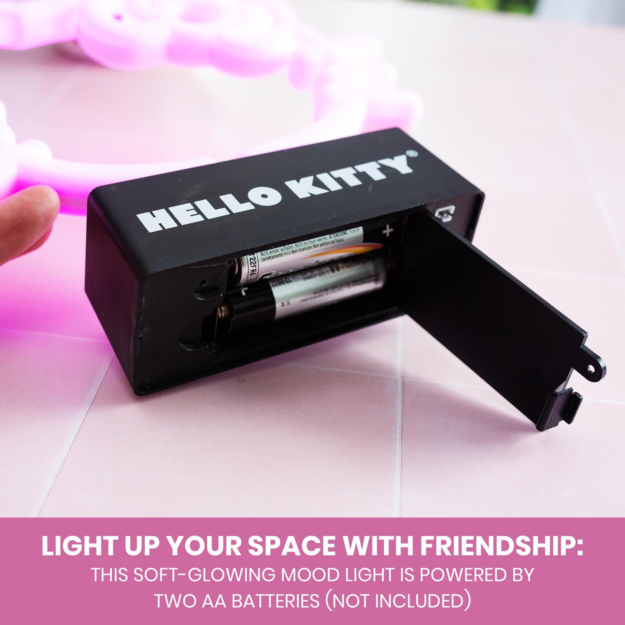Foto 7 | Lámpara Led De Neón Plateada Buffalo Sanrio Hello Kitty Para Decoración De Habitación - Venta Internacional.