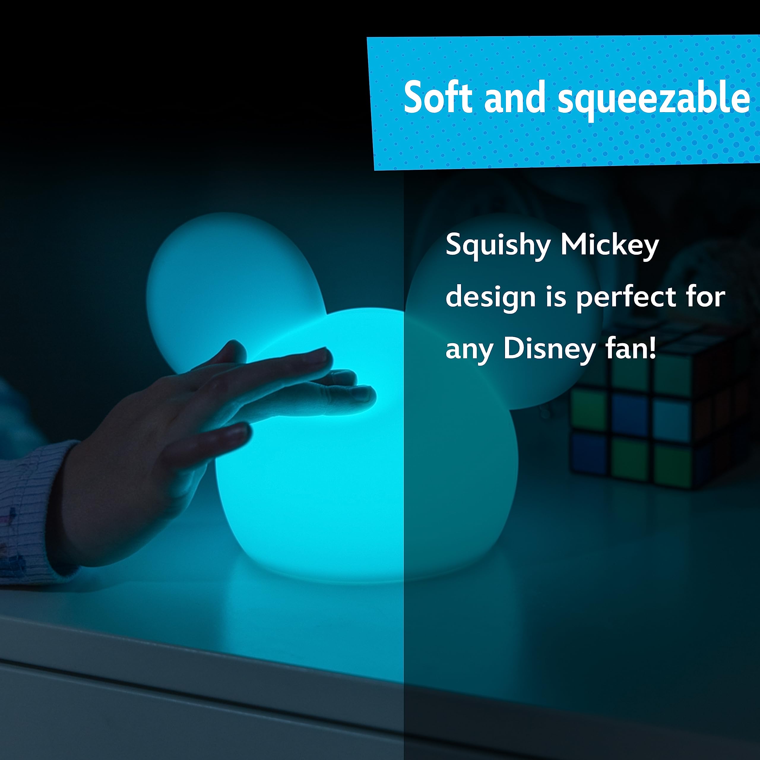 Foto 5 pulgar | Batería Usb Y Batería Squishy Light De Mickey Mouse De Disney Que Cambia De Color - Venta Internacional.