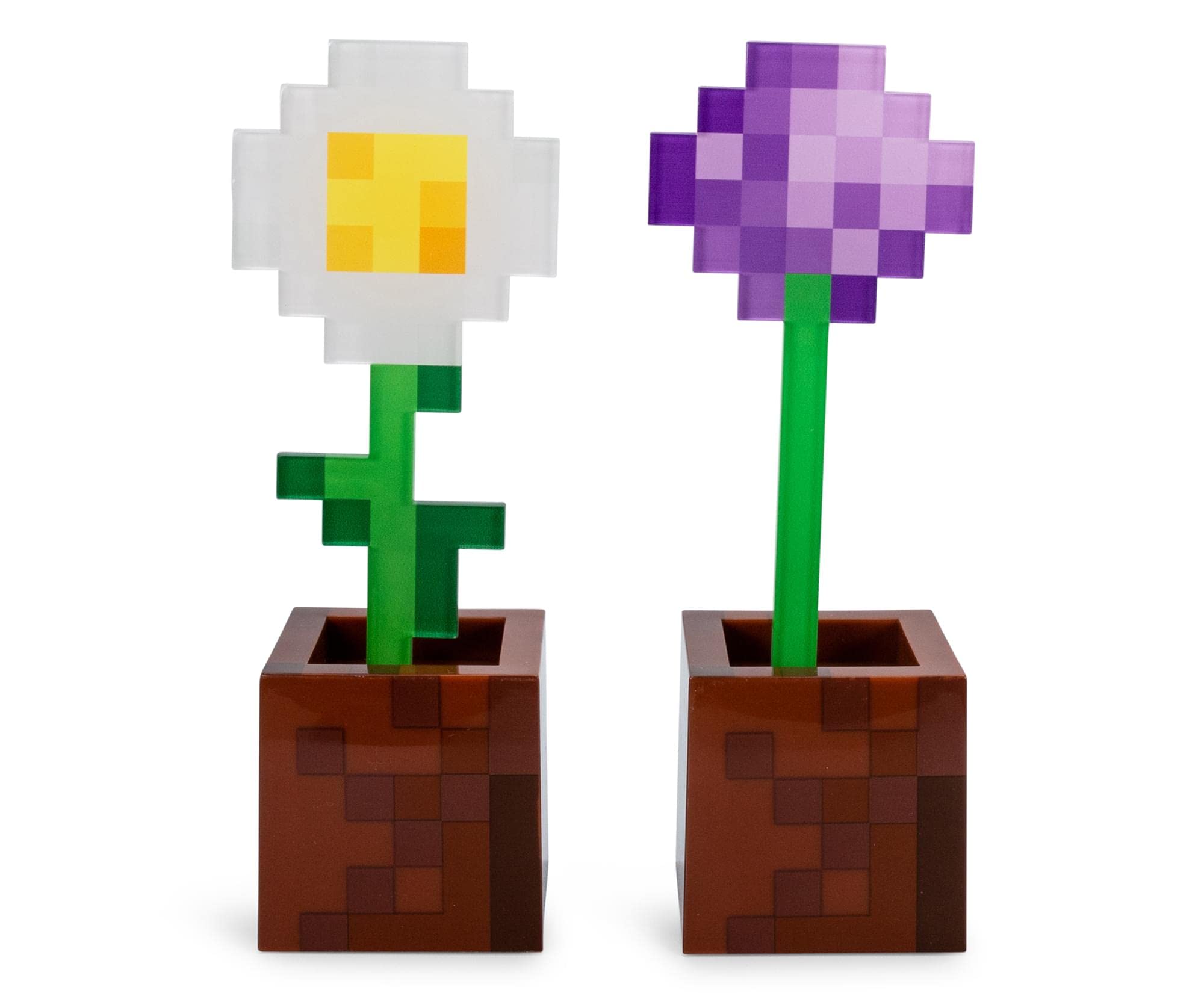 Foto 2 pulgar | Maceta Mood Lights Para Minecraft, Diseño De Margaritas Y Allium, X2 - Venta Internacional.